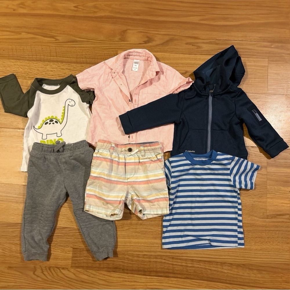 18 Month Baby Boy Outfit Bundle Casual Playwear Hoodie Tops Bottoms Mixed Lot
